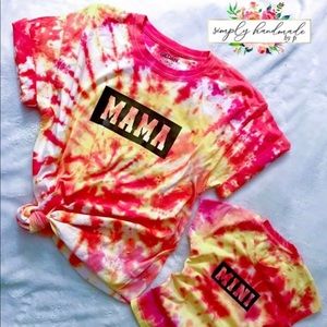 Handmade Mama & Mini matching tees
